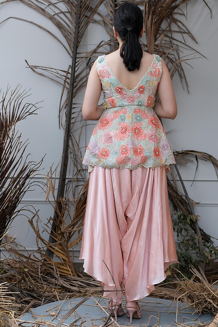Multi Colored Embroidered Pant Set by Varun Chakkilam at Pernia's Pop Up Shop