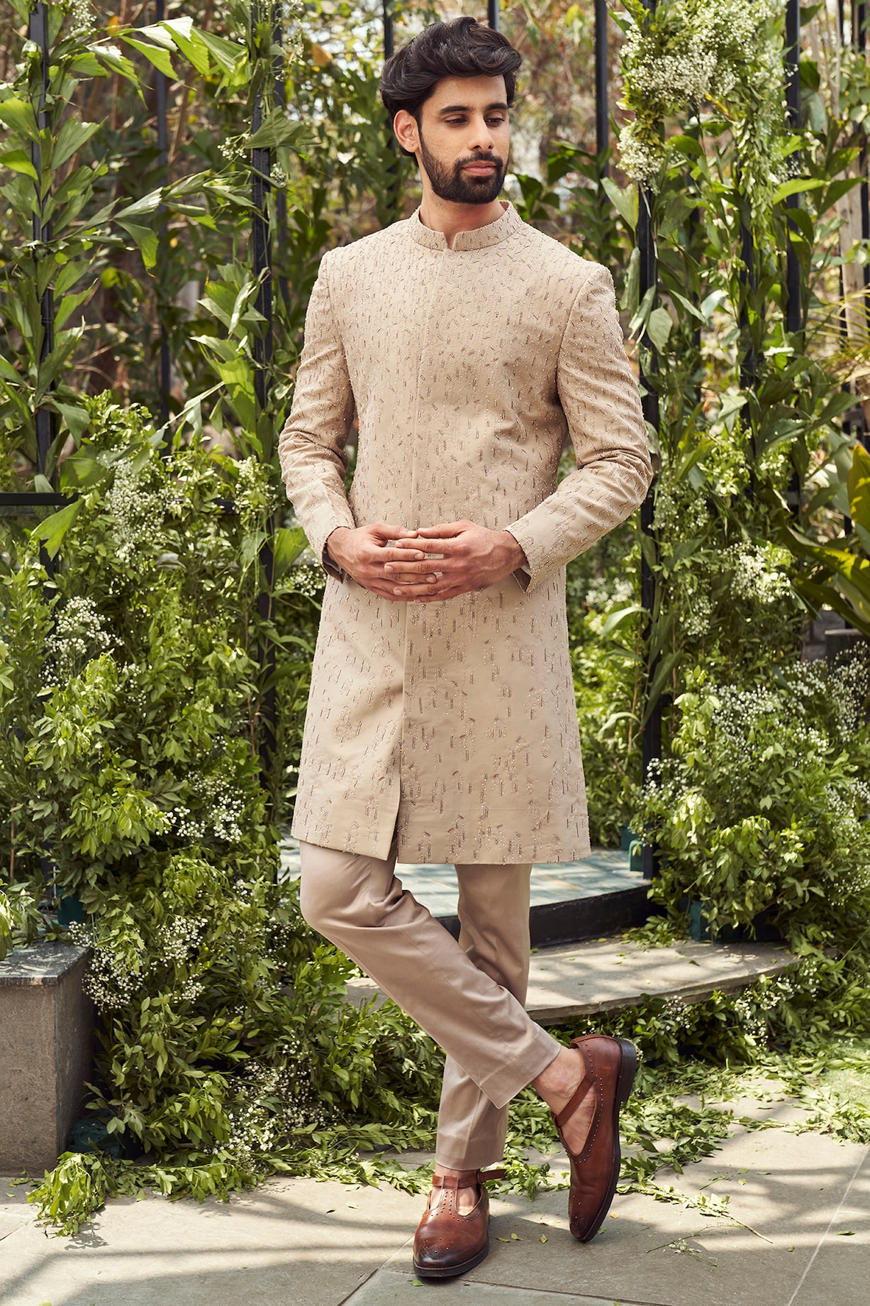White Sherwani Groom Footwear With Sherwani Shoes Under White