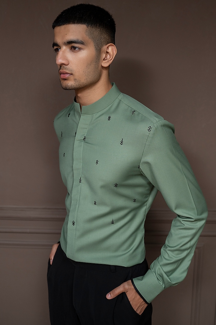 Sage Green Cotton Shirt