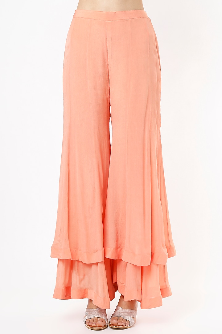 Peach Embroidered Kaftan Set by VIDHI AGRAWAL at Pernia's Pop Up Shop