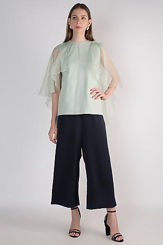 Pale Mint Cape Top by Vito Dell’Erba