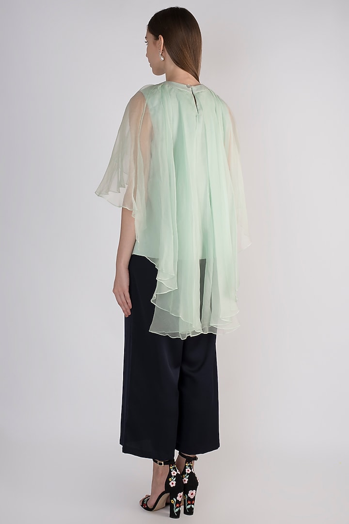 Pale Mint Cape Top by Vito Dell’Erba at Pernia's Pop Up Shop