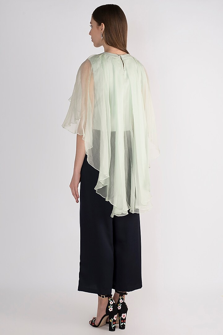 Navy Blue Palazzo Trouser Pants by Vito Dell’Erba at Pernia's Pop Up Shop