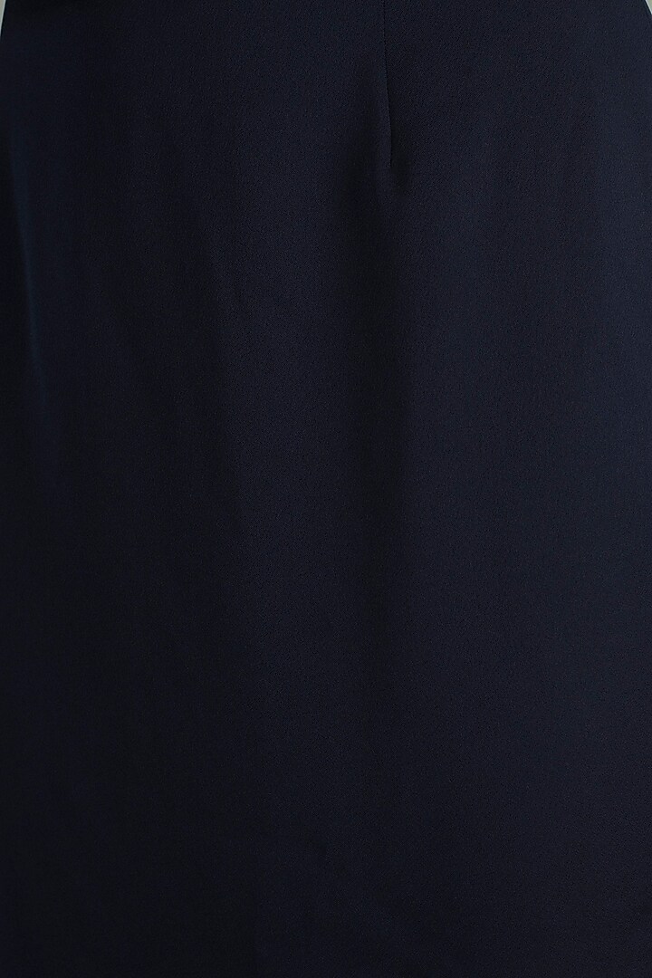 Navy Blue Midi Tapered Skirt by Vito Dell’Erba at Pernia's Pop Up Shop