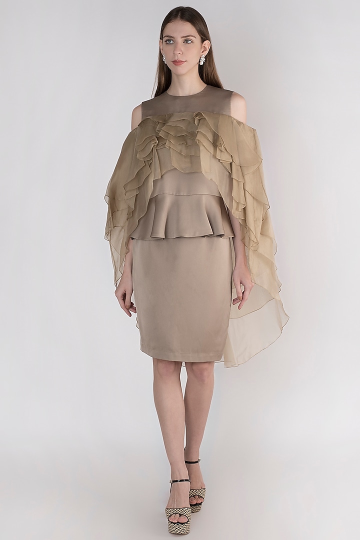 Champagne Tapered Skirt by Vito Dell’Erba