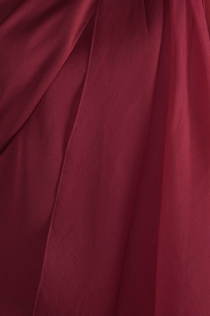 Wine Off Shoulder Gown by Vito Dell’Erba at Pernia's Pop Up Shop