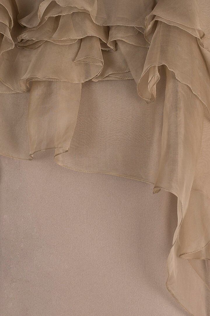Champagne Layered Tapered Dress by Vito Dell’Erba at Pernia's Pop Up Shop