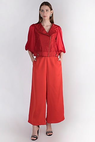 Rosso Red Biker Jacket by Vito Dell’Erba