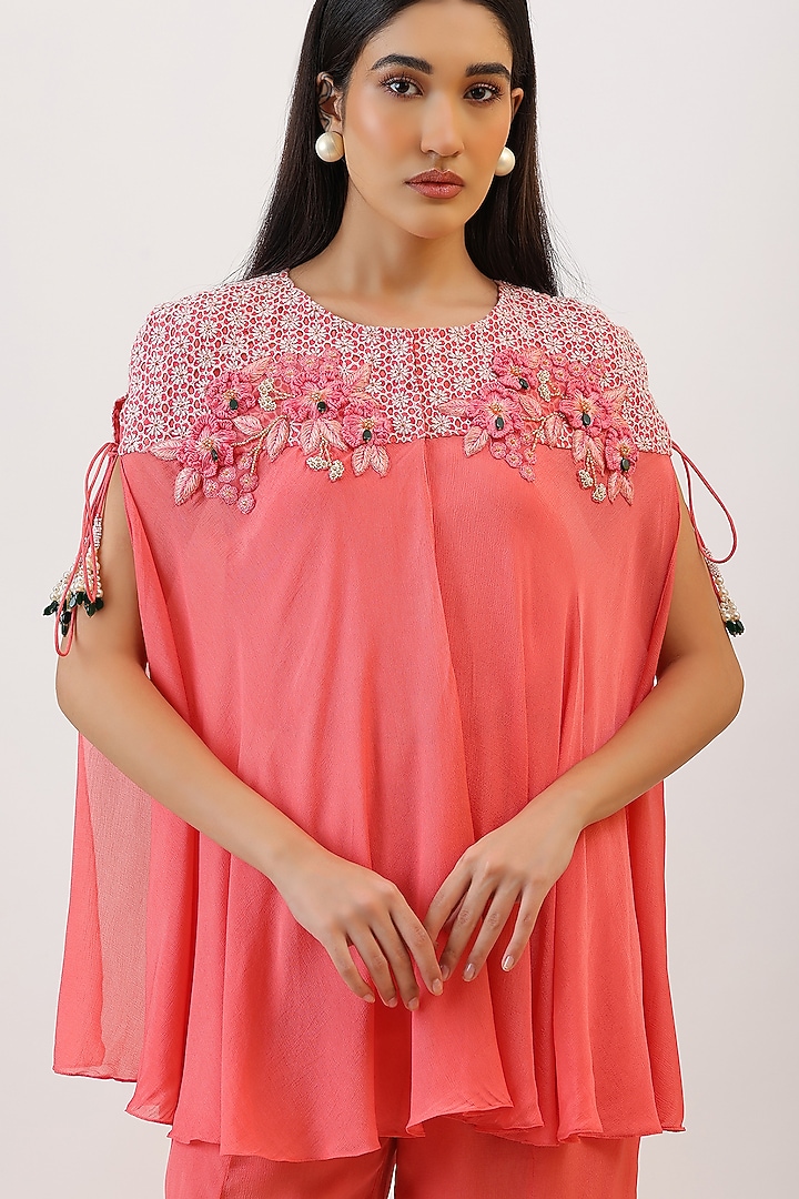 Blush Pink Pure Silk Tassels Embroidered Gharara Set by Vidushi Gupta at Pernia's Pop Up Shop