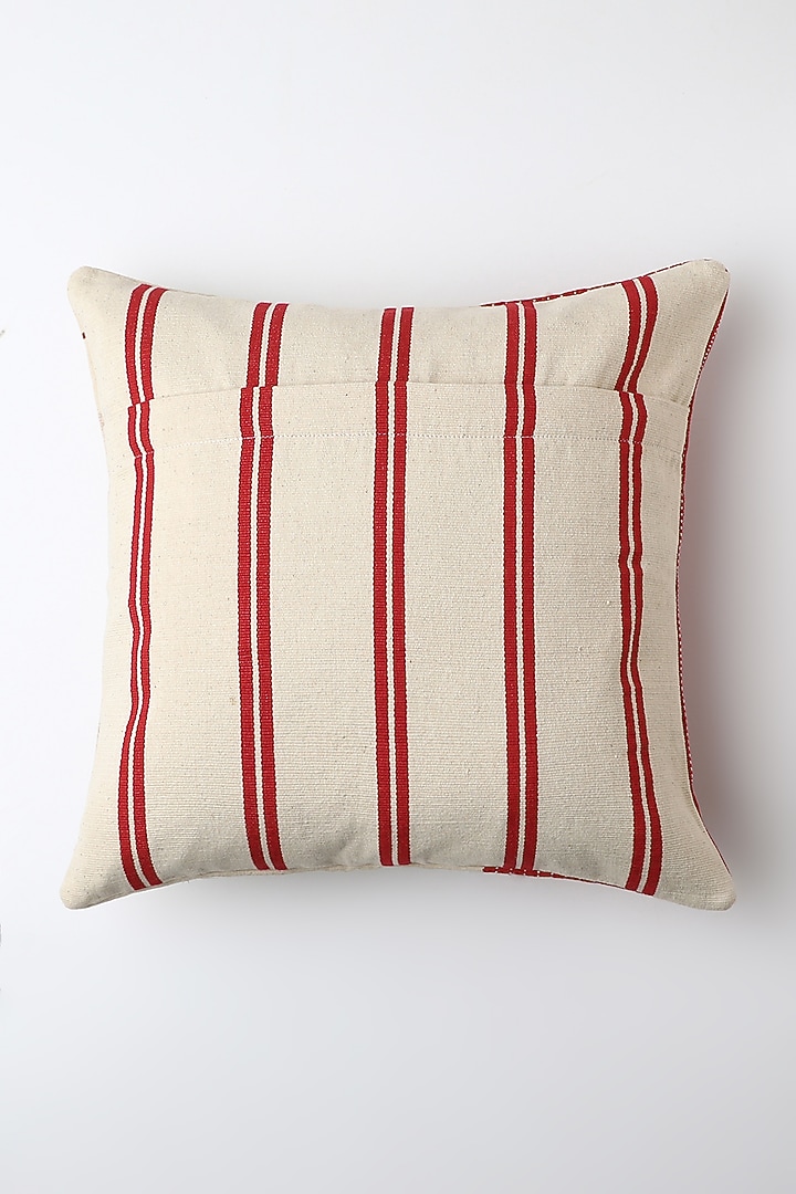 White Juvi Cushion Cover by Vekuvolu Dozo at Pernia's Pop Up Shop