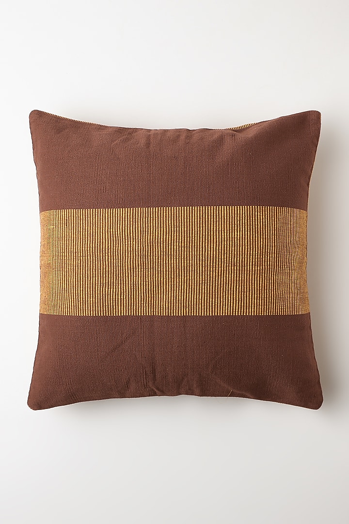 Brown Anii Cushion Cover by Vekuvolu Dozo at Pernia's Pop Up Shop