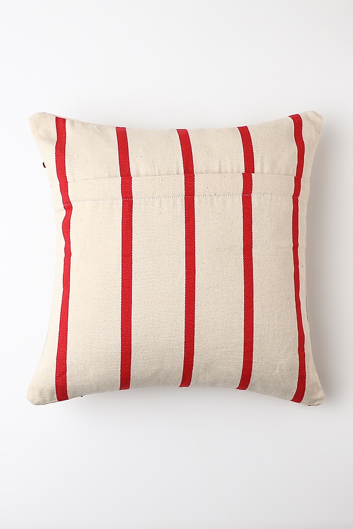 White Iwu Cushion Cover by Vekuvolu Dozo at Pernia's Pop Up Shop