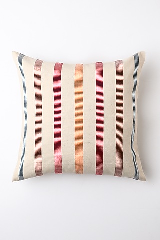 White Iwuli Cushion Cover by Vekuvolu Dozo