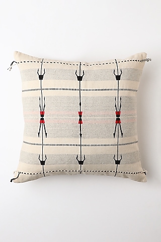 White Spear Cushion Cover by Vekuvolu Dozo