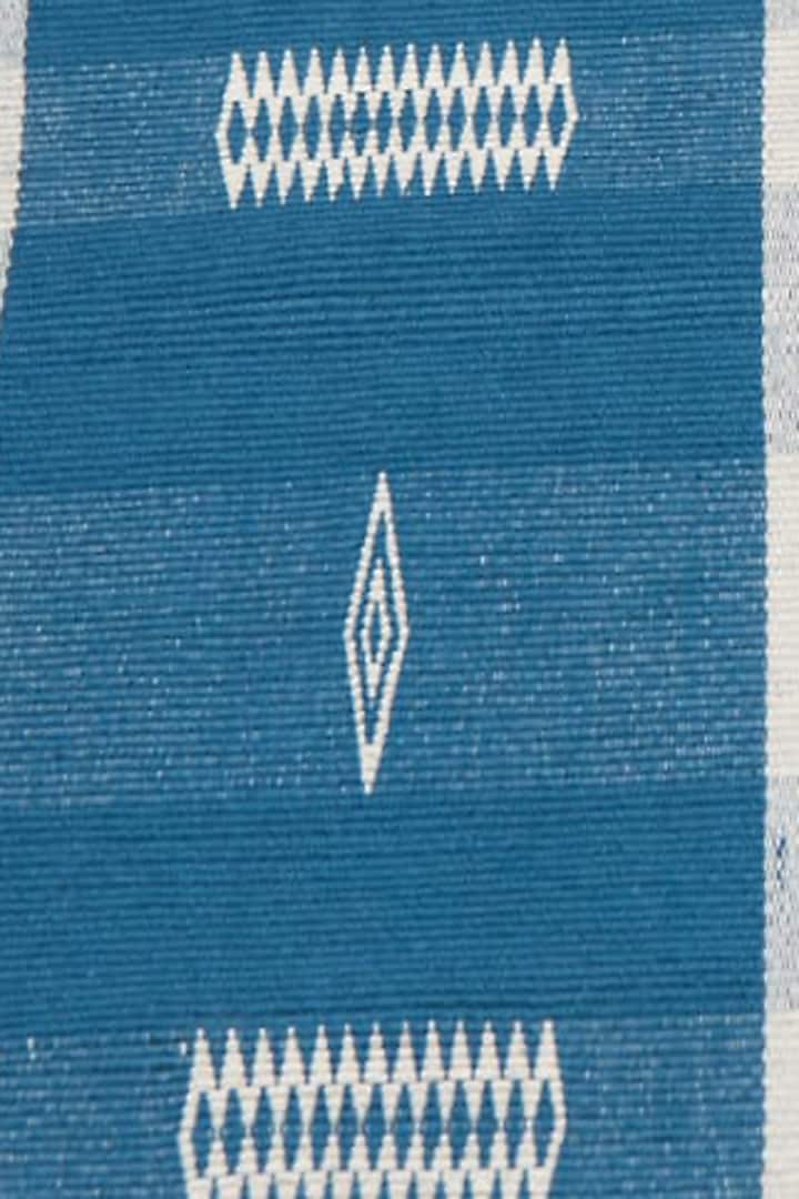 Blue & White Cotton Handwoven Pheha Table Runner by Vekuvolu Dozo at Pernia's Pop Up Shop
