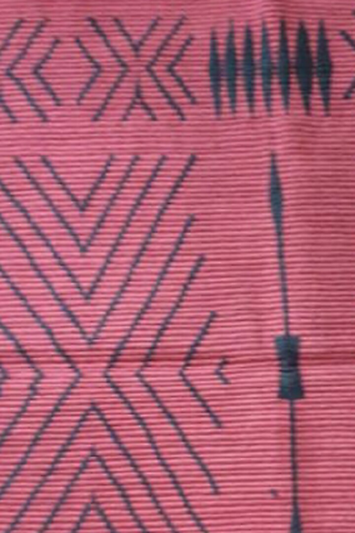Red Cotton Handwoven Table Mat by Vekuvolu Dozo at Pernia's Pop Up Shop