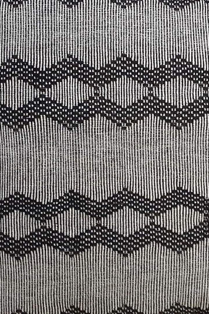 White & Black Cotton Handwoven Pillows (Set of 2) by Vekuvolu Dozo at Pernia's Pop Up Shop