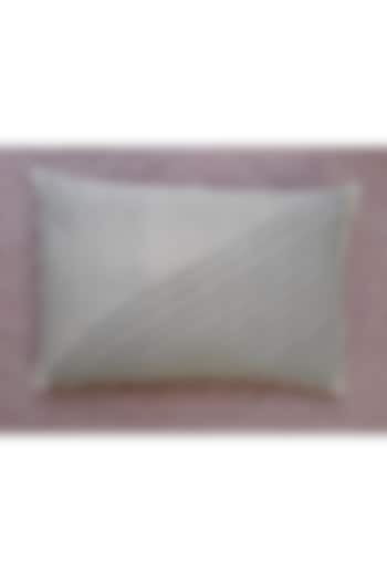 White & Black Cotton Handwoven Tika Pillows (Set of 2) by Vekuvolu Dozo
