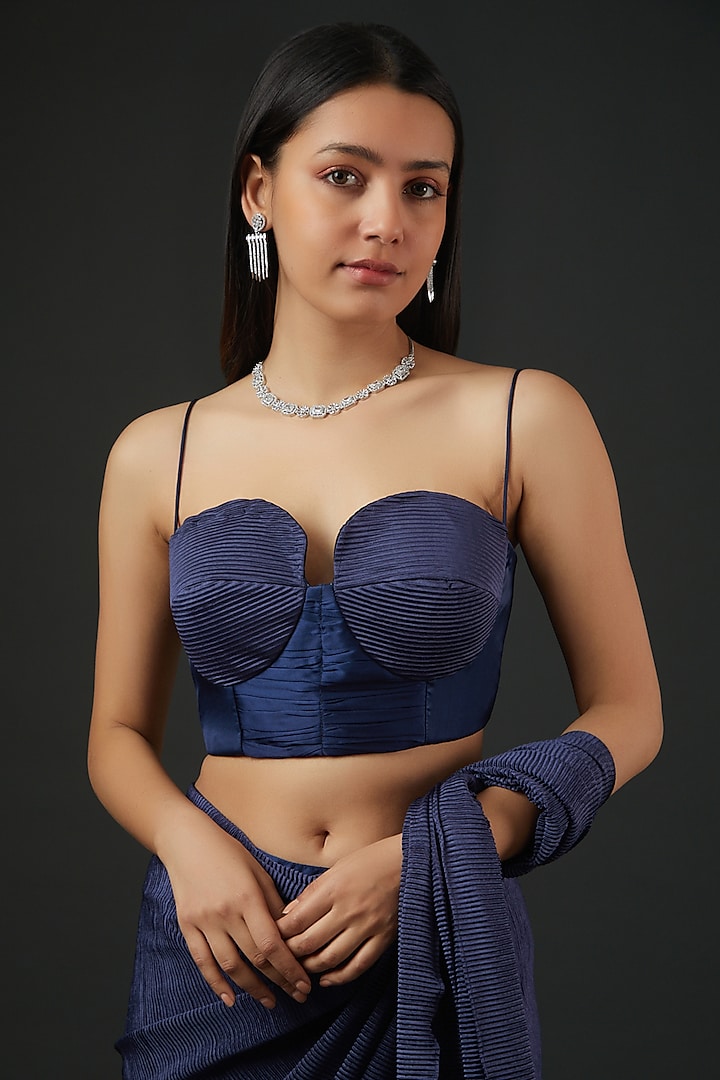 Navy Blue Pre-stitched Party Wear Saree
by Vedika Soni at Pernia's Pop Up Shop