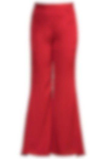 Red Flared Pants by Vidhi Wadhwani