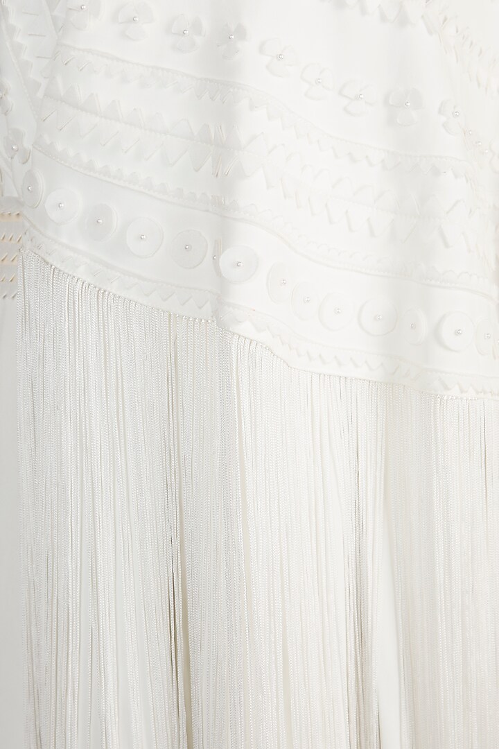 Off White Cape Sleeves Jumpsuit by Vidhi Wadhwani at Pernia's Pop Up Shop
