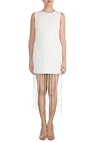 Off White Textured Dress by Vidhi Wadhwani