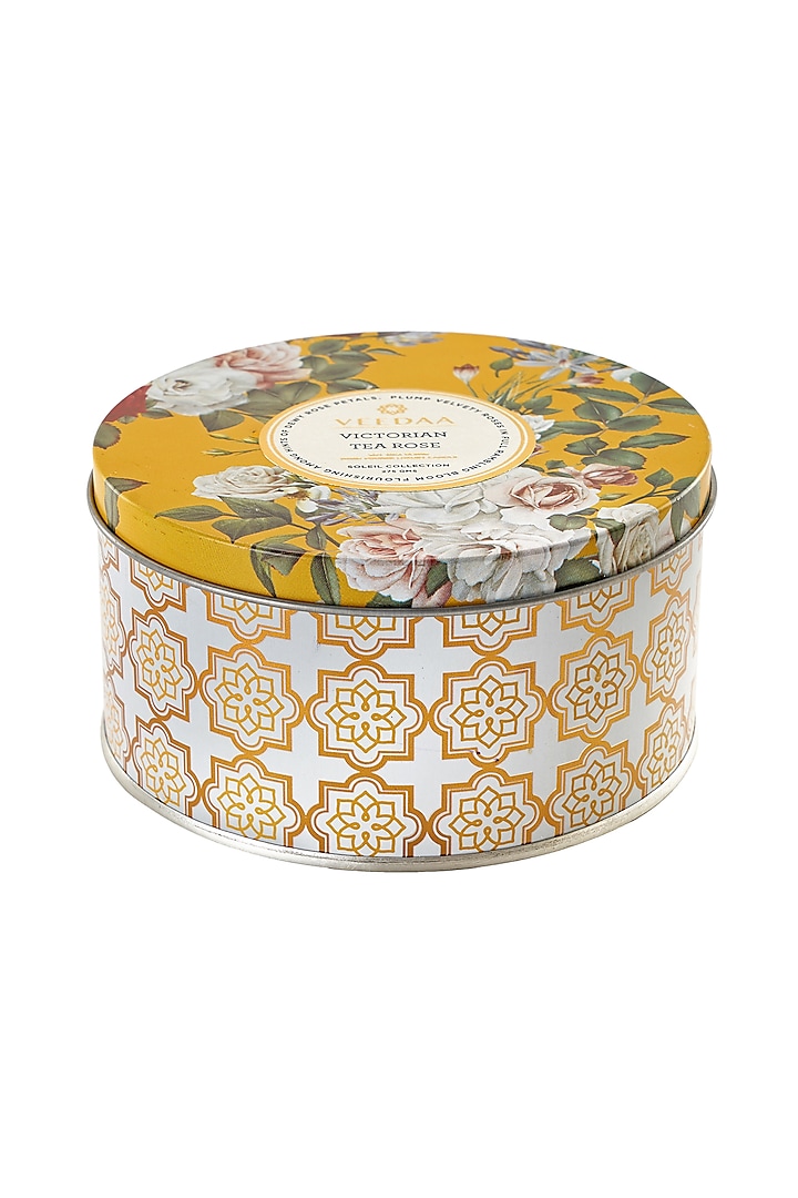 Multi Colored Lily & Black Orchid 3 Wick Tin Scented Candle by VEEDAA at Pernia's Pop Up Shop