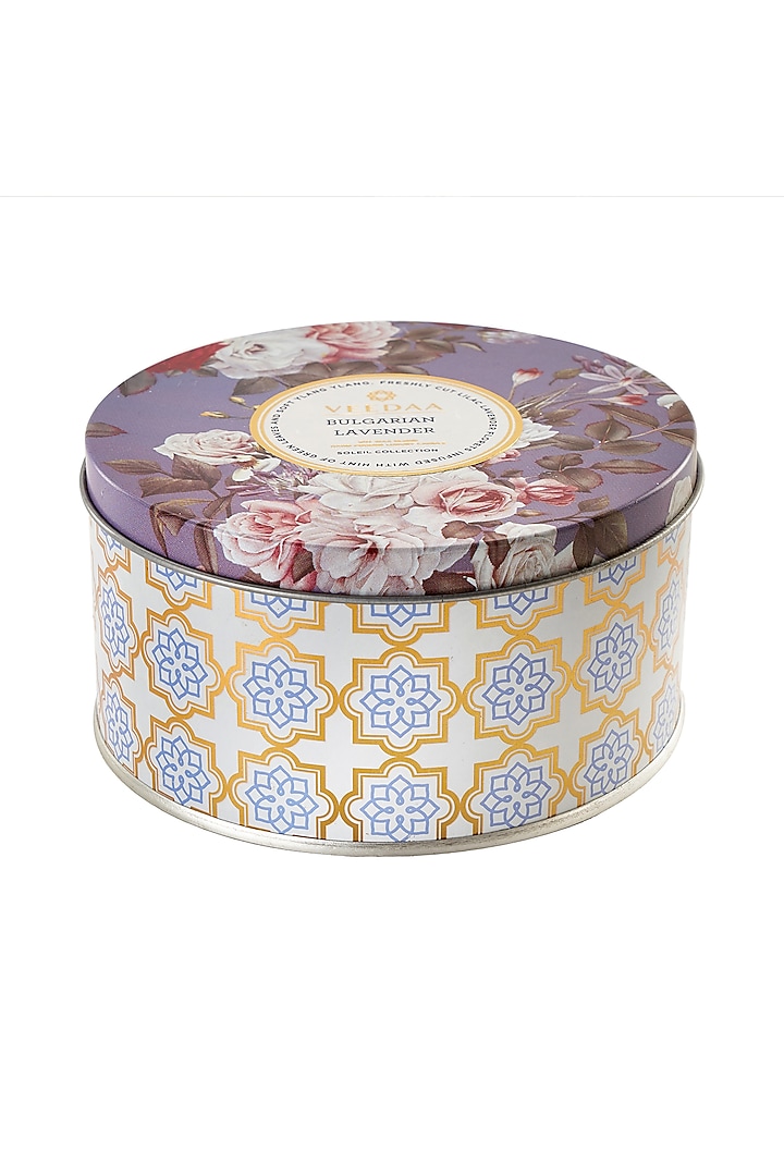 Multi Colored Ruby Peony & Honeysuckle 3 Wick Tin Scented Candle by VEEDAA at Pernia's Pop Up Shop