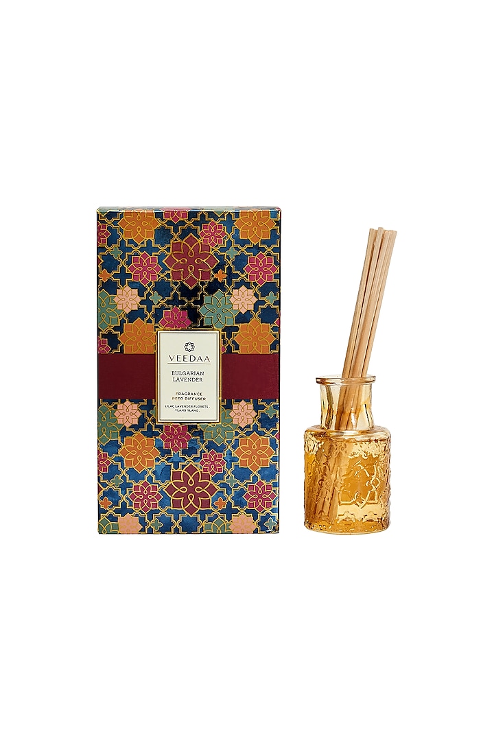 Multi Colored Bulgarian Lavender Classic Reed Diffuser by VEEDAA