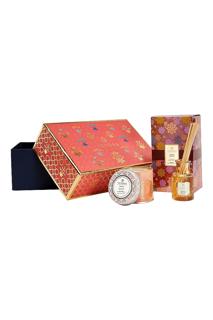 Peach Bellini Candle & Diffuser Set by VEEDAA at Pernia's Pop Up Shop