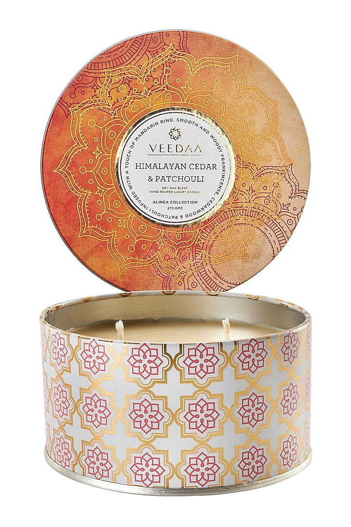 Himalayan Cedar & Patchouli Scented Three Wick Candle by Veedaa at Pernia's Pop Up Shop