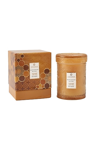 Mystical Tuberose Mandala Glass Scented Candle by Veedaa