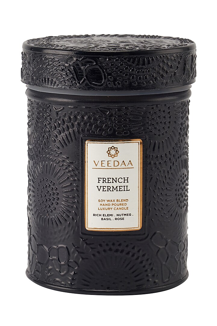 Rose & Nutmeg Mandala Glass Scented Candle by Veedaa at Pernia's Pop Up Shop