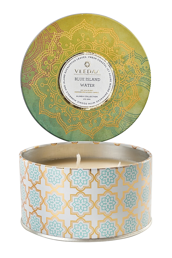 Blue Island Water Scented Three Wick Candle by Veedaa at Pernia's Pop Up Shop