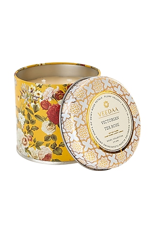 Victorian Tea Rose Scented Candle by Veedaa