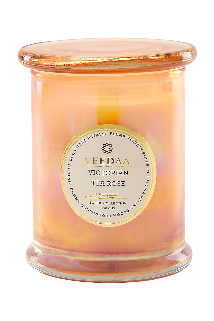 Victorian Tea Rose Scented Glass Candle by Veedaa at Pernia's Pop Up Shop
