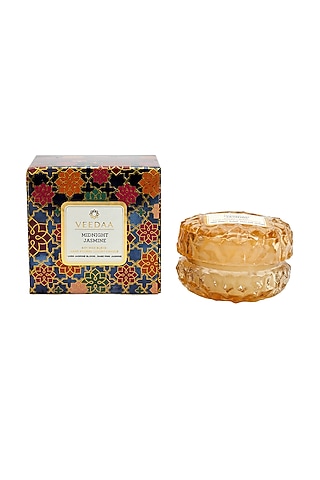 Midnight Jasmine Scented Crystal Glass Candle by Veedaa