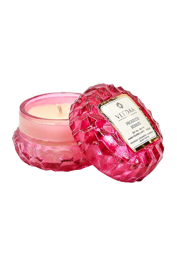 Prosecco Berry Scented Crystal Glass Candle by Veedaa at Pernia's Pop Up Shop