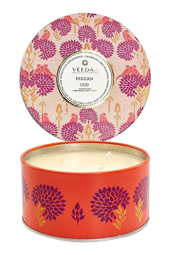 Persian Oud 3 Wick Tin Scented Candle by Veedaa at Pernia's Pop Up Shop