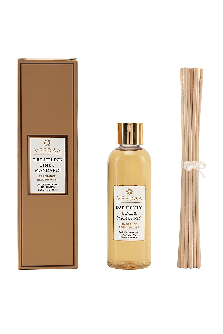 Darjeeling Lime & Mandarin Diffuser Oil Refill & Reeds Set by Veedaa at Pernia's Pop Up Shop