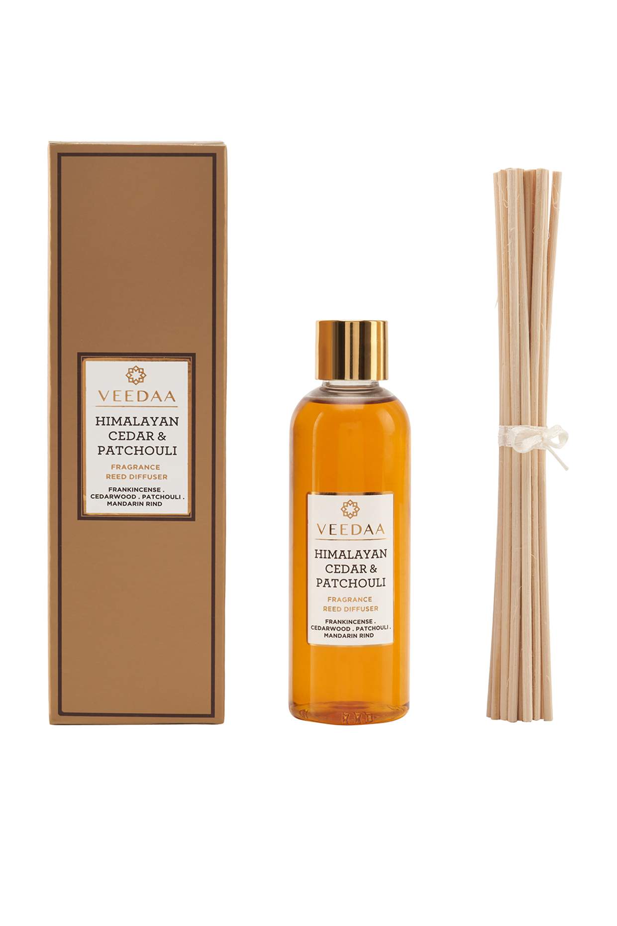 Cedar & Patchouli Diffuser Oil Refill & Reeds Set by Veedaa at Pernia's Pop Up Shop