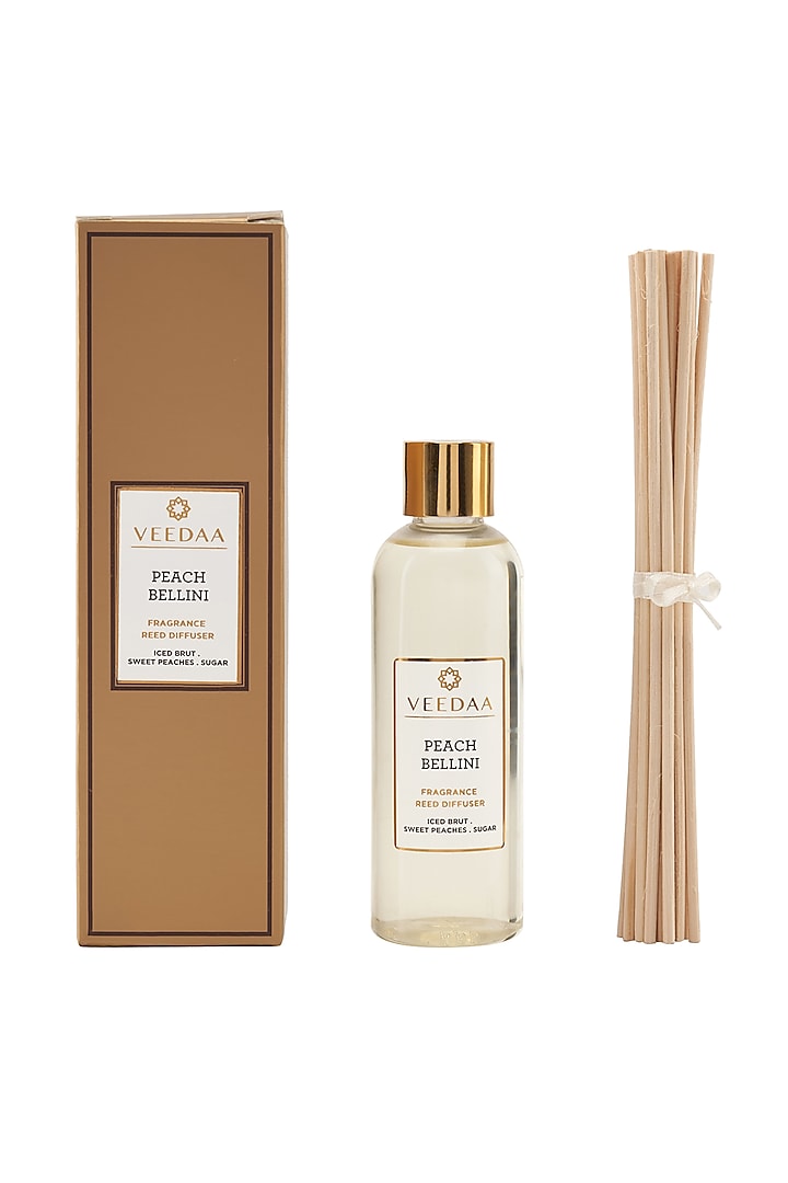 Peach & Brut Champagne Diffuser Oil Refill & Reeds Set by Veedaa