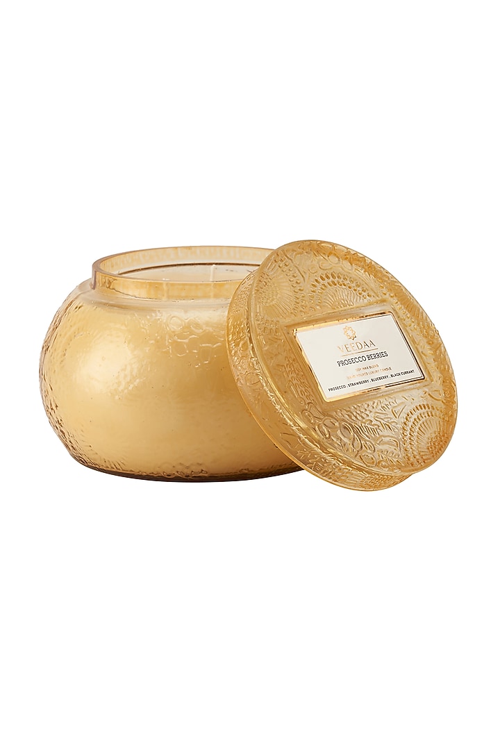 Prosecco Berries Dune Glass Scented Candle by VEEDAA at Pernia's Pop Up Shop