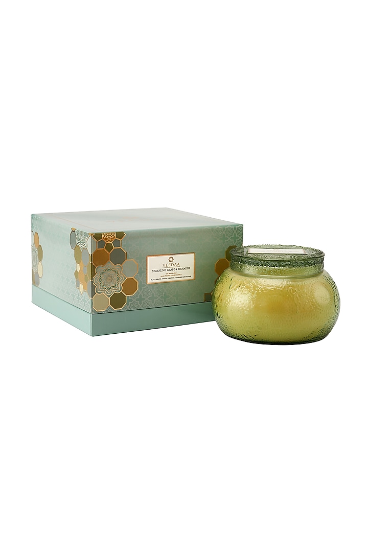 Grape & Kishmish Dune Glass Scented Candle by VEEDAA at Pernia's Pop Up Shop