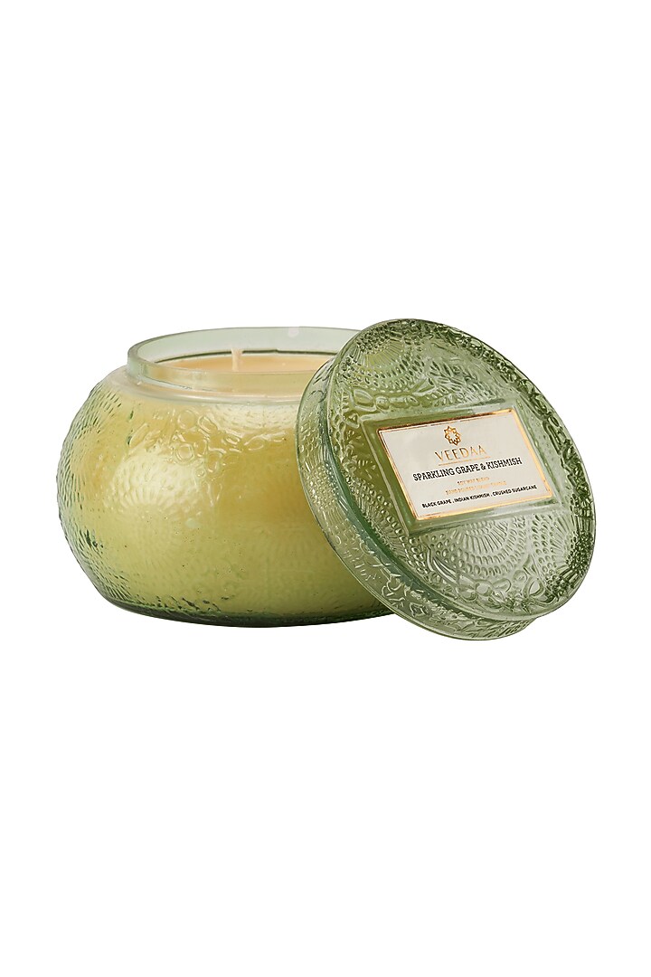 Grape & Kishmish Dune Glass Scented Candle by VEEDAA at Pernia's Pop Up Shop