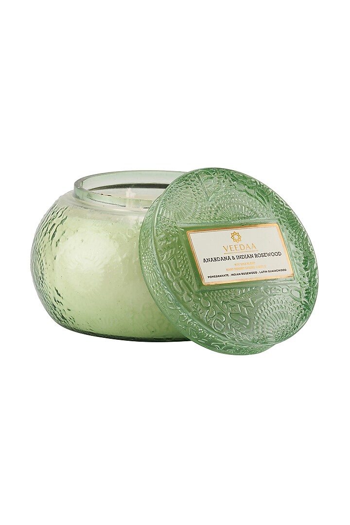 Anardana & Indian Rosewood Glass Scented Candle by VEEDAA at Pernia's Pop Up Shop