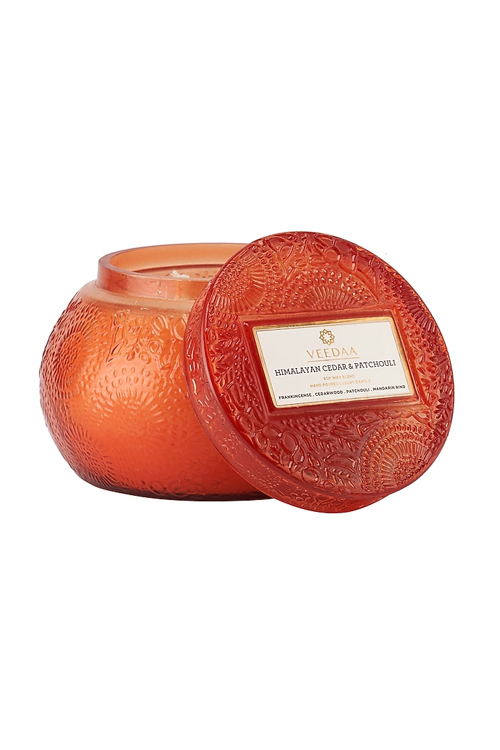 Himalayan Cedar & Patchouli Glass Scented Candle by VEEDAA at Pernia's Pop Up Shop