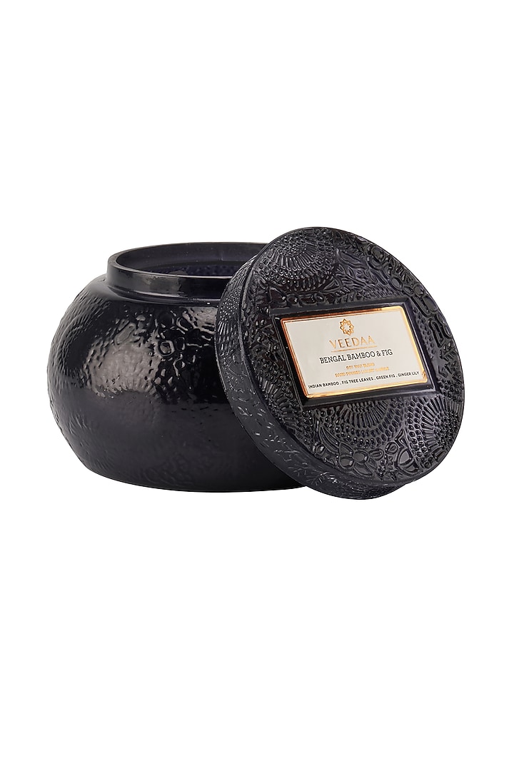 Bengal Bamboo & Fig Glass Scented Candle by VEEDAA at Pernia's Pop Up Shop