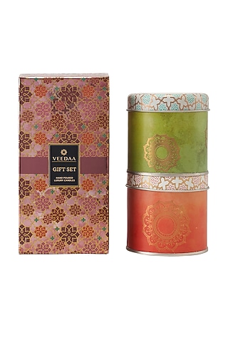 Blue Island Water & Wild Violet Scented Candle Gift Set by VEEDAA