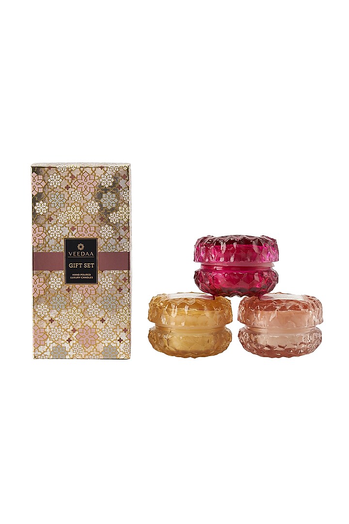 Refreshing Scented Candle Crystal Glass (Set of 3) by VEEDAA at Pernia's Pop Up Shop